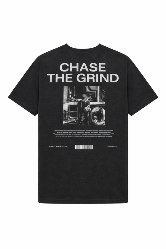 CHASE THE GRIND – Black Oversized T-Shirt