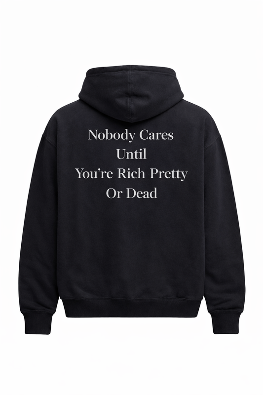 NOBODY CARES – Black Oversized Hoodie